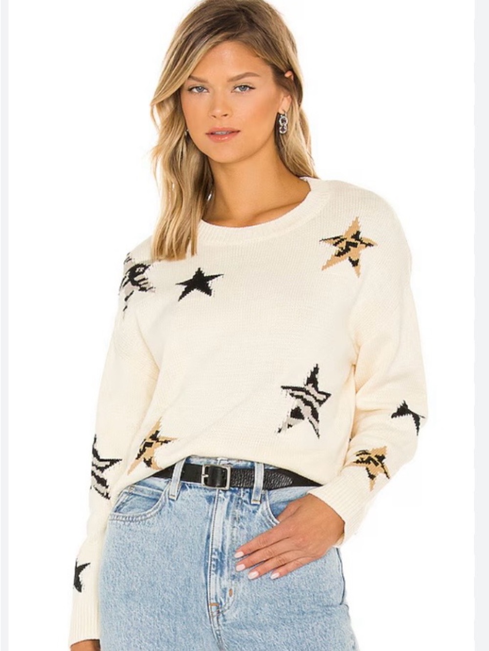 Rails Perci Pullover in Neutral Animal Star size XS